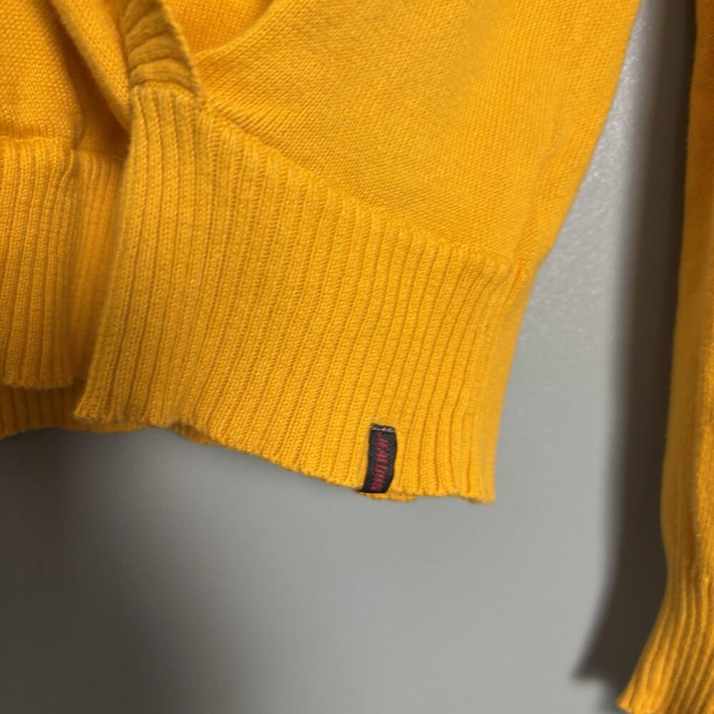 Vintage Y2K Women’s Long Sleeve Open Front Dark Yellow Sweater Large Punk Skater - Picture 3 of 8